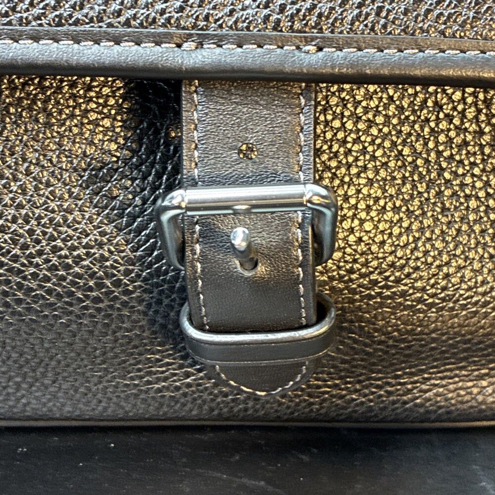 COACH Sprint Leather Messenger Bag Crossbody Bag Black F2444 CL952 - Picture 3 of 16